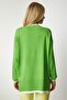 Women's Light Green V-Neck Oversize Knitwear Sweater BV00081 - 5