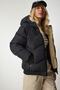 Women's Black Hooded Puffer Jacket VP00006 - 2