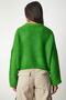 Women's Light Green Balloon Sleeve Basic Knitwear Sweatshirt BV00098 - 7