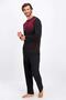 Tile Claret Red Men's Pajama Set - 2