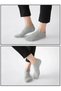 Unisex Cotton Sports Booties Socks White and Gray 10 Pairs - 3