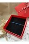 Hematite Natural Stone Shiny Blue Morse Alphabet Bracelet 1-Piece Braid Gift Boxed - 2