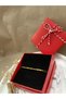 Hematite Natural Stone Shiny Gold Morse Alphabet Bracelet 1 Piece Lover/Friend Knitted Gift Boxed - 3