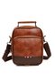 Men's Leather Hand and Shoulder Bag, Crossbody Bag Daily Use Tan Color (Medium Size). Telephone Compartment