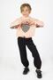 Girl's Two Thread Fabric Medium Thickness Printed Knitted Basic Tracksuit Set