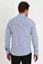 Men's Blue-Navy Blue Slim Fit Slim Fit 100% Cotton Button Collar Printed Shirt - 5