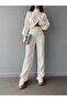 Finger-Loop Cropped High-Waist Knit Set