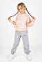 Girl's Two Thread Fabric Medium Thickness Printed Knitted Basic Tracksuit Set - 5