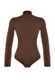Brown Turtleneck Snap Knitted Body TWOAW21BD0008 - 11