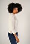 Bone Women's Hair Braided Crew Neck Wool Sweater - 4