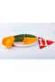 Green Teddy Bear 4 Compartment Food Feeding Plate and Fork Spoon Set - 5