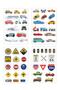 Toy Car and Traffic Signs Labels for Kids (Set of 4-60 Pieces) - 2