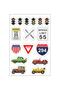 Toy Car and Traffic Signs Labels for Kids (Set of 4-60 Pieces) - 6