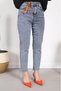 Linda Blue High Waist Boyfriend Mom Jeans Women's Jeans - 3