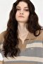 Women's Camel Melange V-Neck Sweater - 2