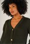 Khaki Women's Thessaloniki Knitted V-Neck 100% Cotton Cardigan - 5
