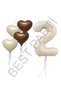 Best Beige Number and Heart Foil Balloon Set Age 2
