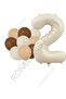 Beige Number and Latex Balloon Set Age 2