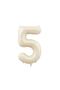 Best Sea Sand Beige Color Number Foil Balloon Age 5