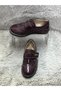 Claret Red Patent Leather Classic Children's Shoes with Orthopedic and Non-Slip Sole Band