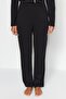 Black Cotton Blend Panda Printed Shirt-Pants Knitted Pajamas Set Thmaw21Pt0245 - 7
