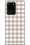 حافظة سامسونج جالاكسي S20 الترا مطبوعة بدقة HD - Gingham + واقي شاشة كامل