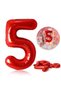 Football Themed Balloon Set Soccer Concept Football Ball with Number Balloon Option - 6