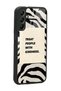 Glossy Phone Case for Samsung A04S Zebra Motto Design - 2