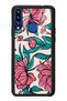 Glossy Phone Case for Samsung A20S Fuchsia Floral Design
