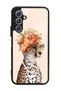 Samsung A24 Compatible Influencer Leopard Cat Design Glossy Phone Case