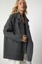 Women's Dark Gray Wool Effect Oversize Cashmere Coat TO00077 - 3
