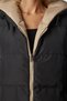 Women's Beige Black Hooded Double Sided Puffer Vest GZ00001 - 10