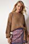 Women's Biscuit Balloon Sleeve Basic Knitwear Sweater BV00098 - 2