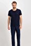 Bubble Navy Blue Men's Pajama Set - 2