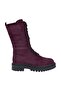 Women's Burgundy Zippered Boots - 2