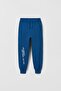 Unisex Contrast Stripe and Text Detailed Kids Tracksuit Set - 4