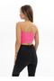 Palude Model Strapless Blouse Knitted Semaless Mdeol Blouse Bondeo Pink Color - 2