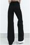 Black High Waist Palazzo Jeans Wide Leg Loose Trousers - 3