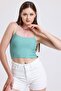 Women's Çağla Green Strappy Crop Blouse - 2