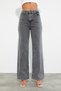 Vanka Women's Smoked Power Lycra Super High Waist Loose Jeans Palazzo Trousers - 2