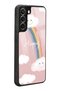 حافظة هاتف سامسونج S22 بلس لامعة بتصميم Happy Cloud - 2