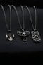Set of 3 Motif Silver Color Necklaces