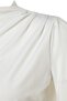 Ekru Dik Yaka Regular Fit Gipe Detaylı Esnek Örme Bluz TWOAW24BZ00022 - 7