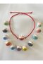 Red Anklet with Cat - 12 different color options - 2