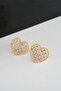 Women's Heart Figured 2.5 Cm Zircon Stone Earrings