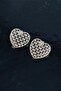 Women's Heart Figured 2.5 Cm Zircon Stone Earrings - 3