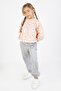 Girl's Two Thread Fabric Medium Thickness Printed Knitted Basic Tracksuit Set - 3