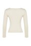 Taş Pamuklu Esnek Kayık Yaka Fitted/Vücuda Oturan Esnek Örme Bluz TWOAW24BZ00166 - 8