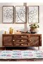 Wooden Framed Floral Patterned 3-Piece Decorative Painting Set