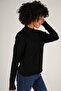 Black Women's Hair Braided Half Turtleneck Wool Sweater - 4